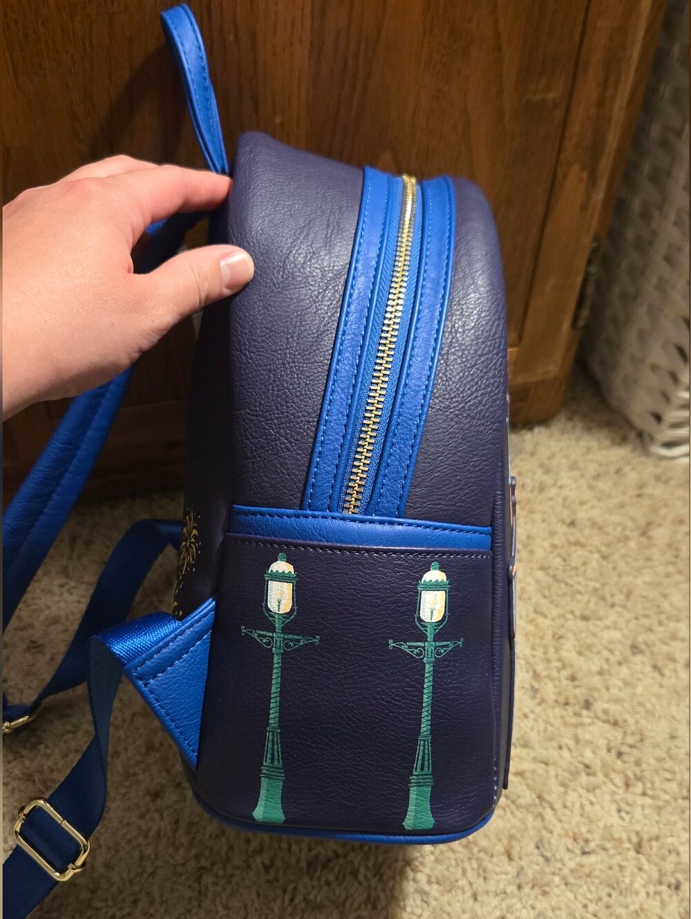 NWT Loungefly x Disney Parks Disneyland Castle with Fireworks Backpack - Picture 4 of 7